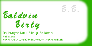 baldvin birly business card